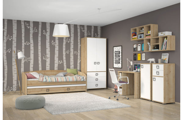 Children's - Teen Room Set Riddle Oak - White